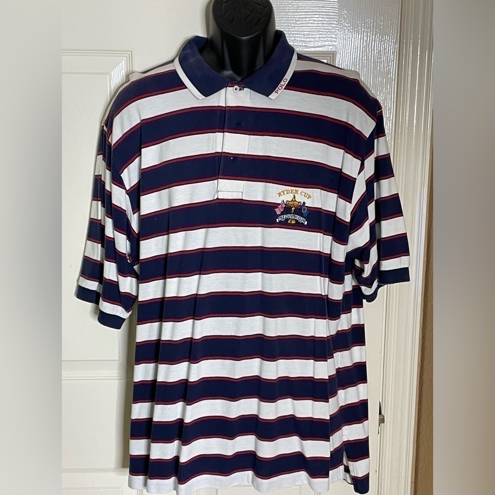 Polo Golf Striped Ryder Cup Country Club Shirt Men's Size XXL